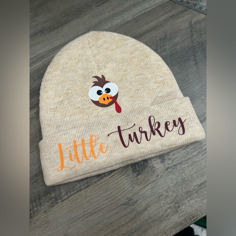 Customized Little Turkey beanie